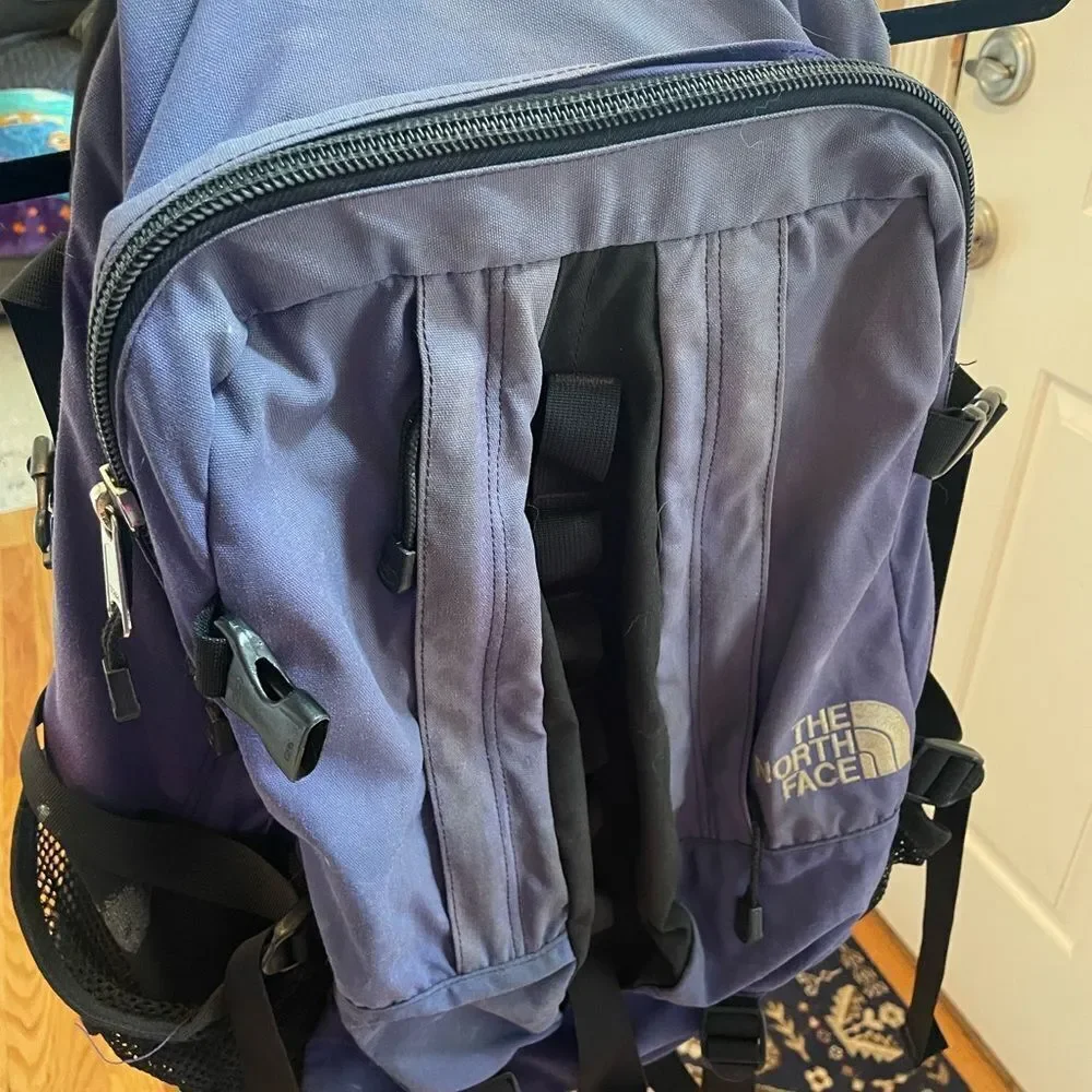 The North Face 90’s Purple and Black Faded Backpack